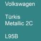 Preview: Volkswagen, Türkis Metallic 2C, L95B.